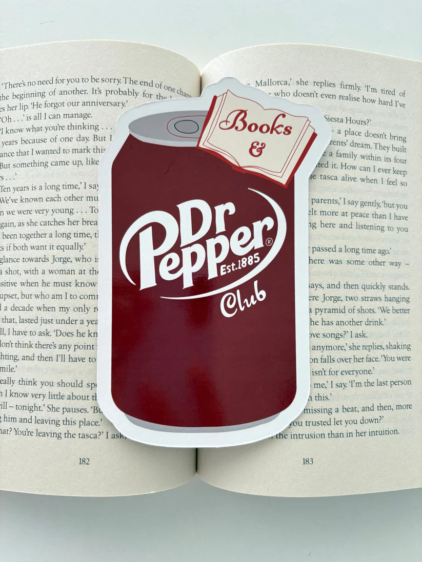 Books and Dr Pepper Bookmarks