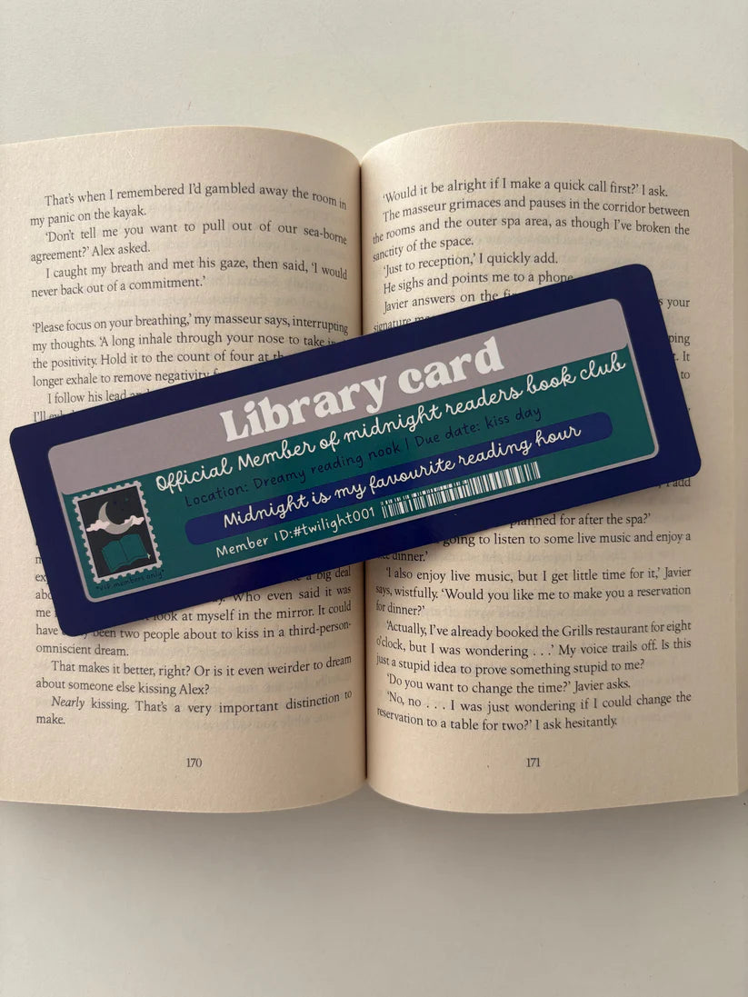 Midnight Readers Library Card Bookmarks