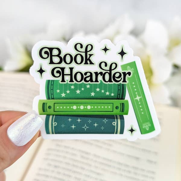 Book Hoarder vinyl sticker - Bookish sticker - Booktok