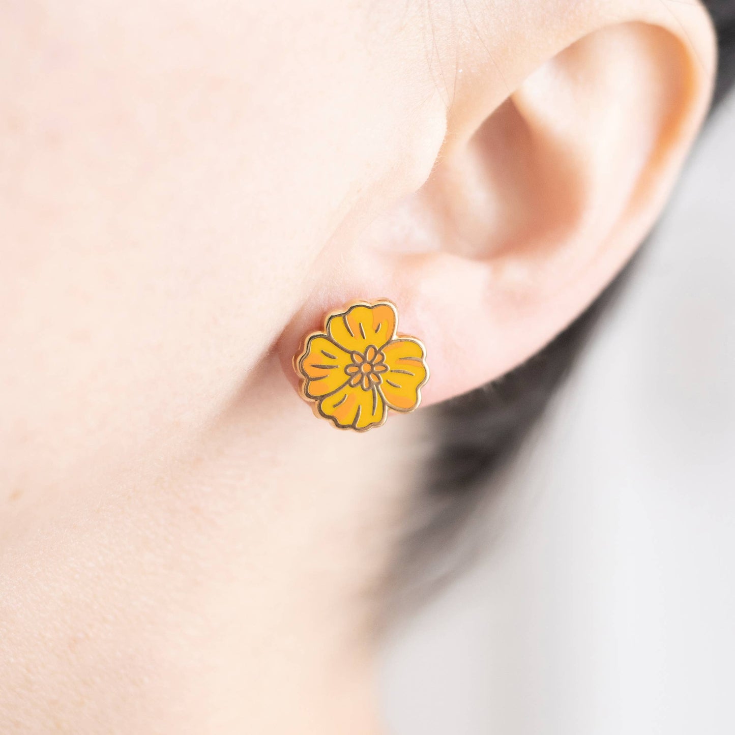 Golden Poppy Earrings