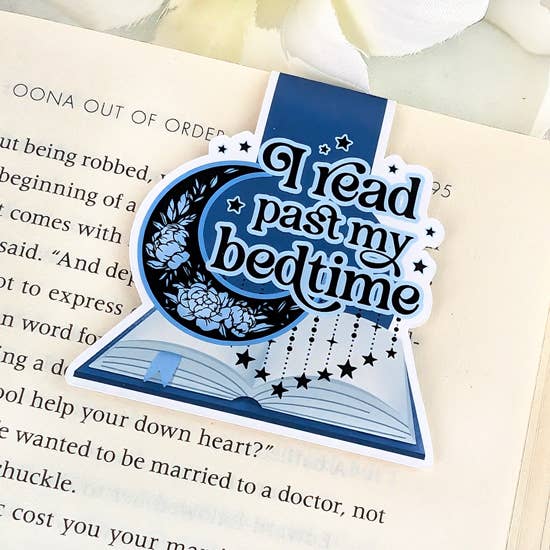 Magnetic Bookmark - I Read Past My Bedtime - Moon Bookmark